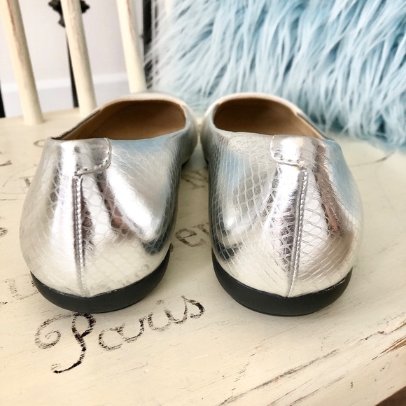 Geox, Respira, Metallic Silver,  Ballet Flats, Size, Eur 38, Great Condition - Picture 7 of 16